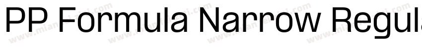 PP Formula Narrow Regular字体转换